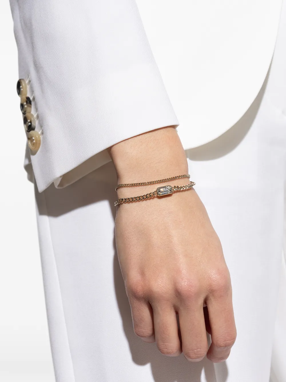 Alexander McQueen pearl-detail bracelet - Goud