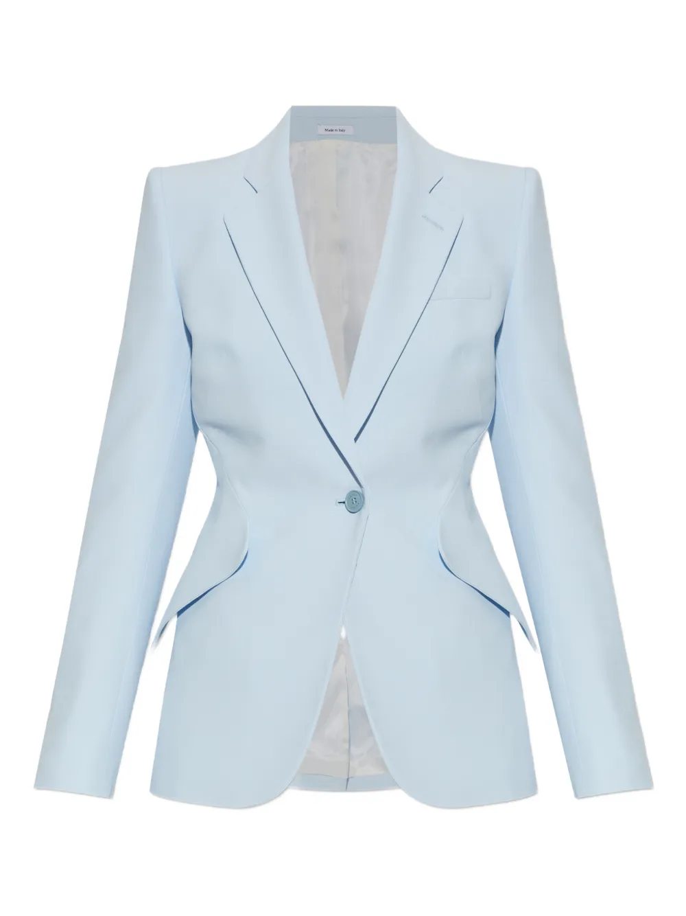 Alexander McQueen button fitted jacket - Blu