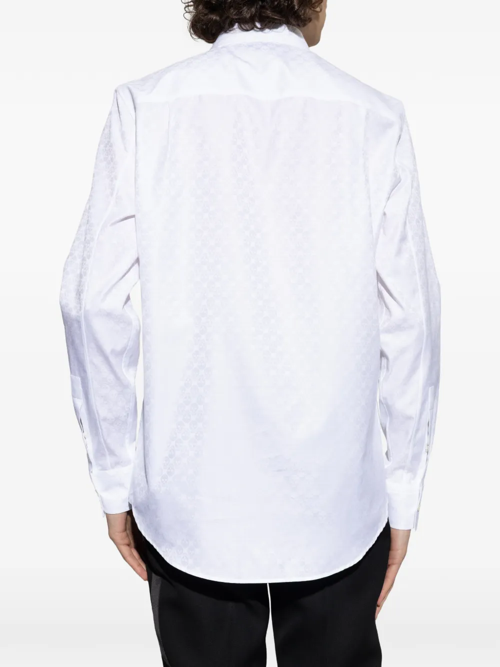 Alexander McQueen Overhemd met doodskopprint Wit