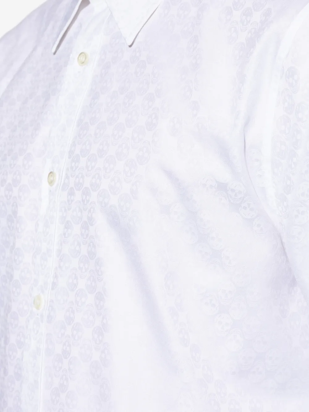 Alexander McQueen Overhemd met doodskopprint Wit