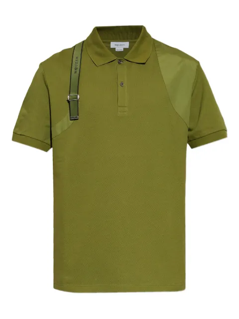 Alexander McQueen playera tipo polo con detalle de correa