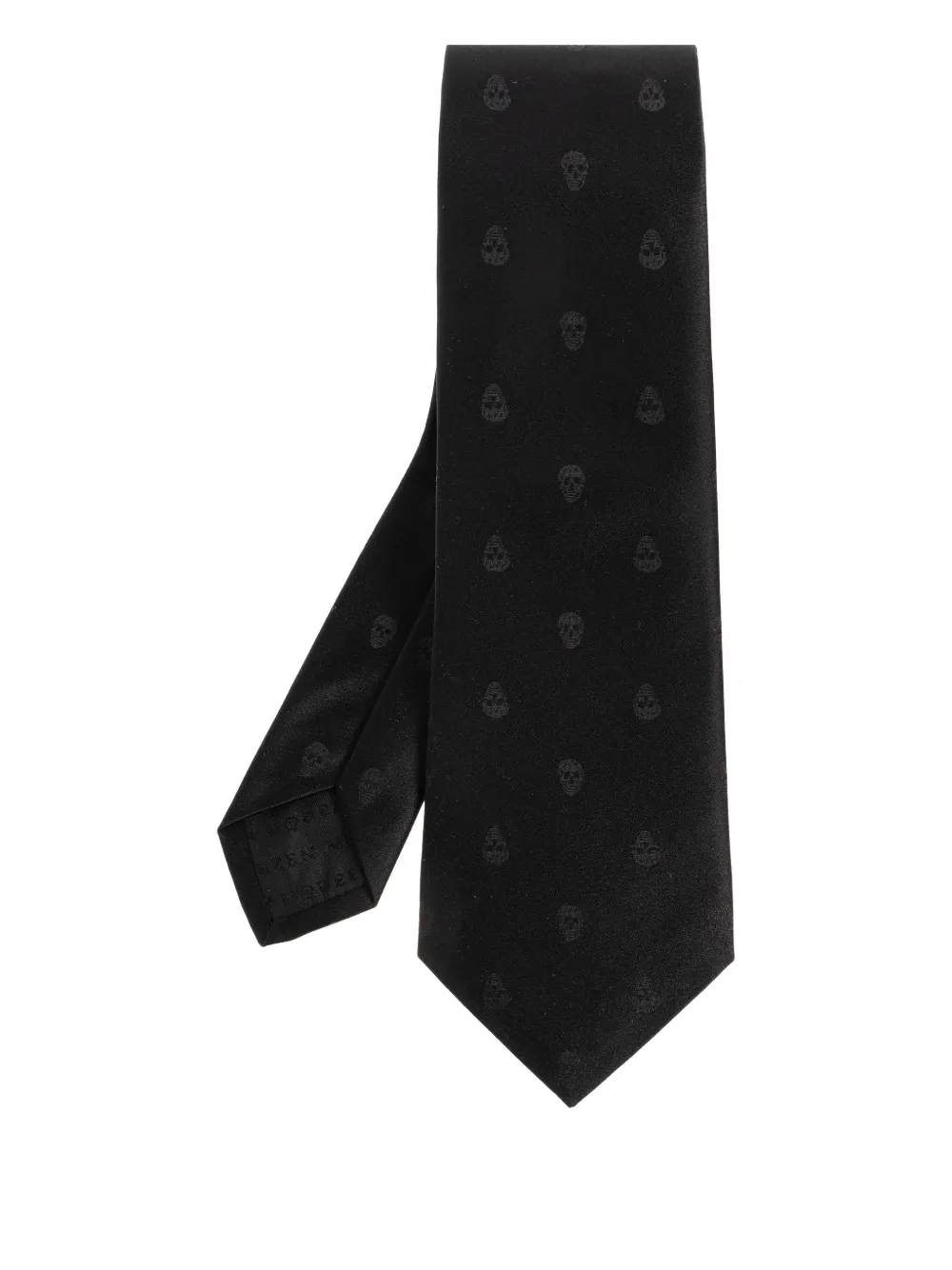 Alexander McQueen skull-print tie - Nero