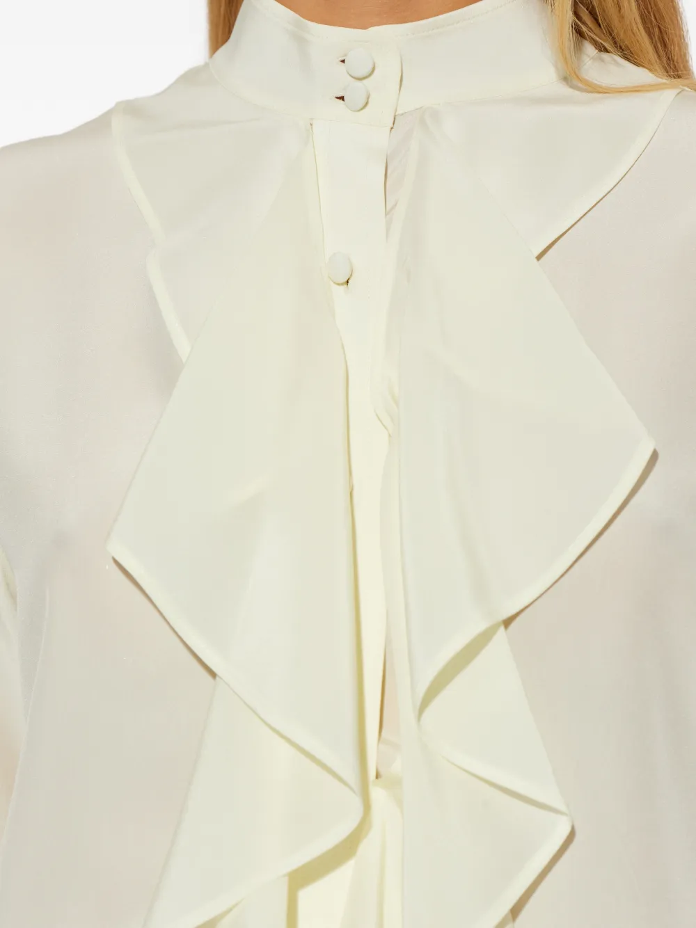 ruffled silk top