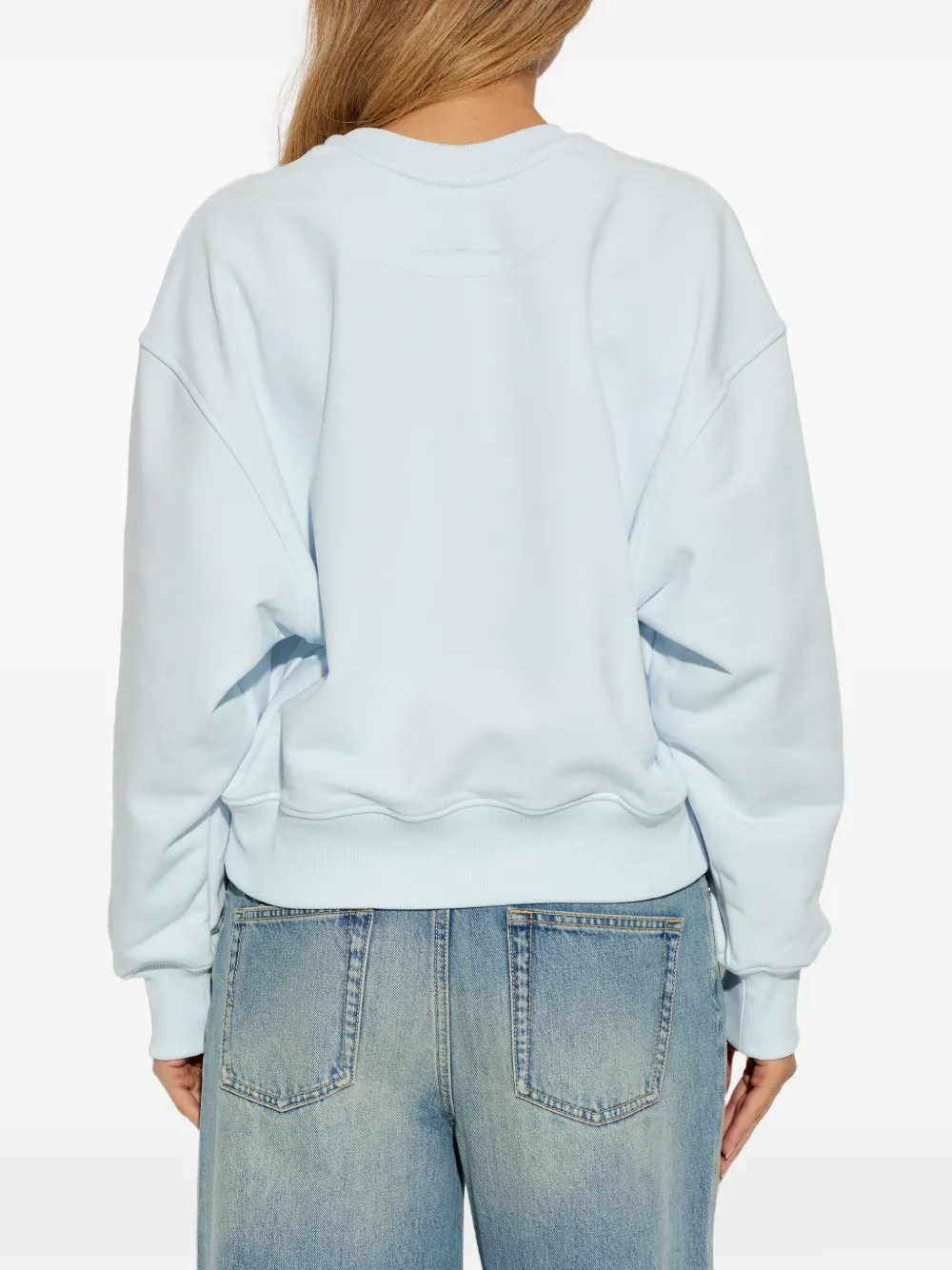 Alexander McQueen Sweater met logoprint Blauw