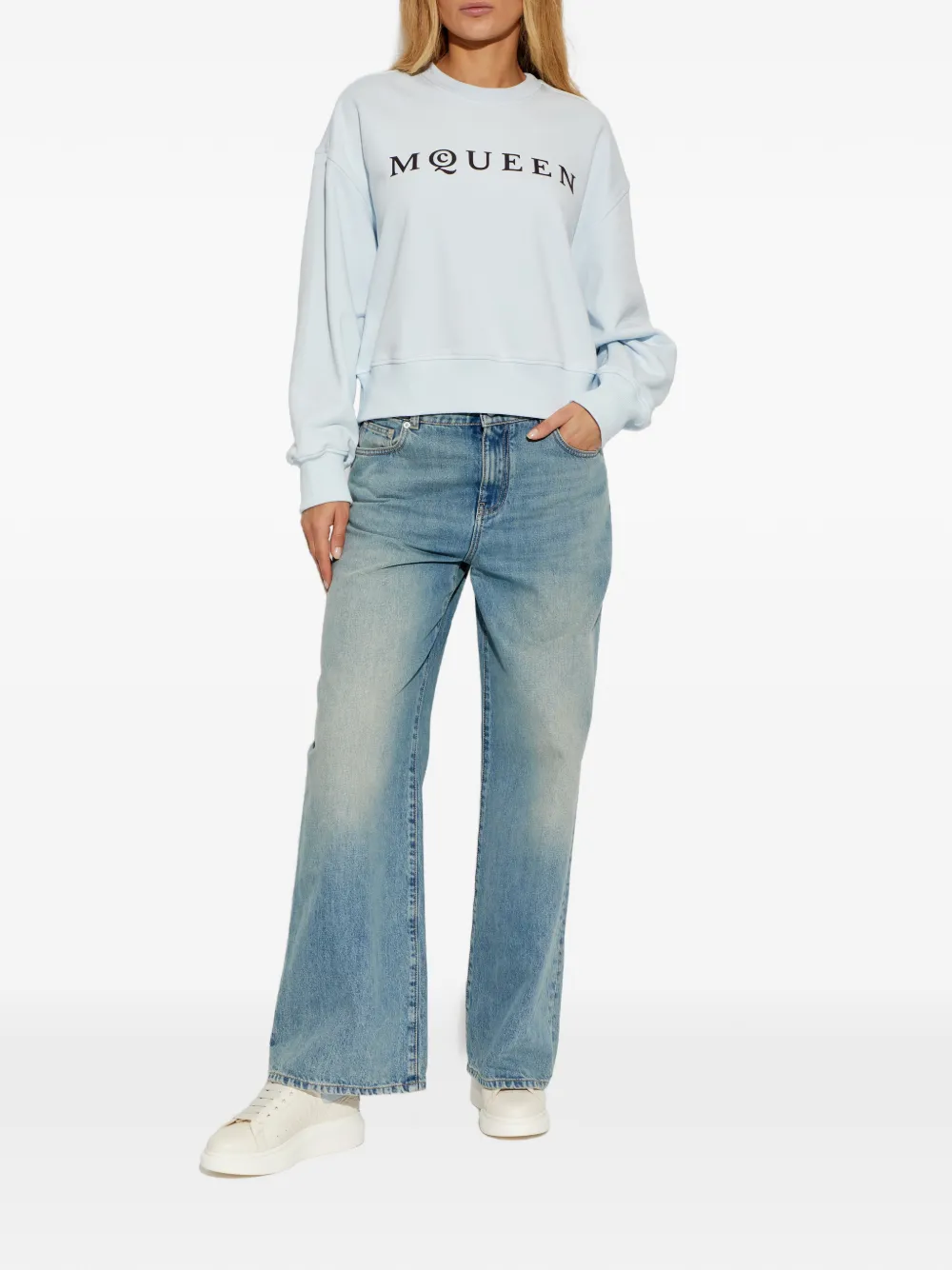  Alexander Mcqueen Sudadera Con Logo Estampado - Azul 