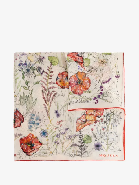 Alexander McQueen floral-print scarf