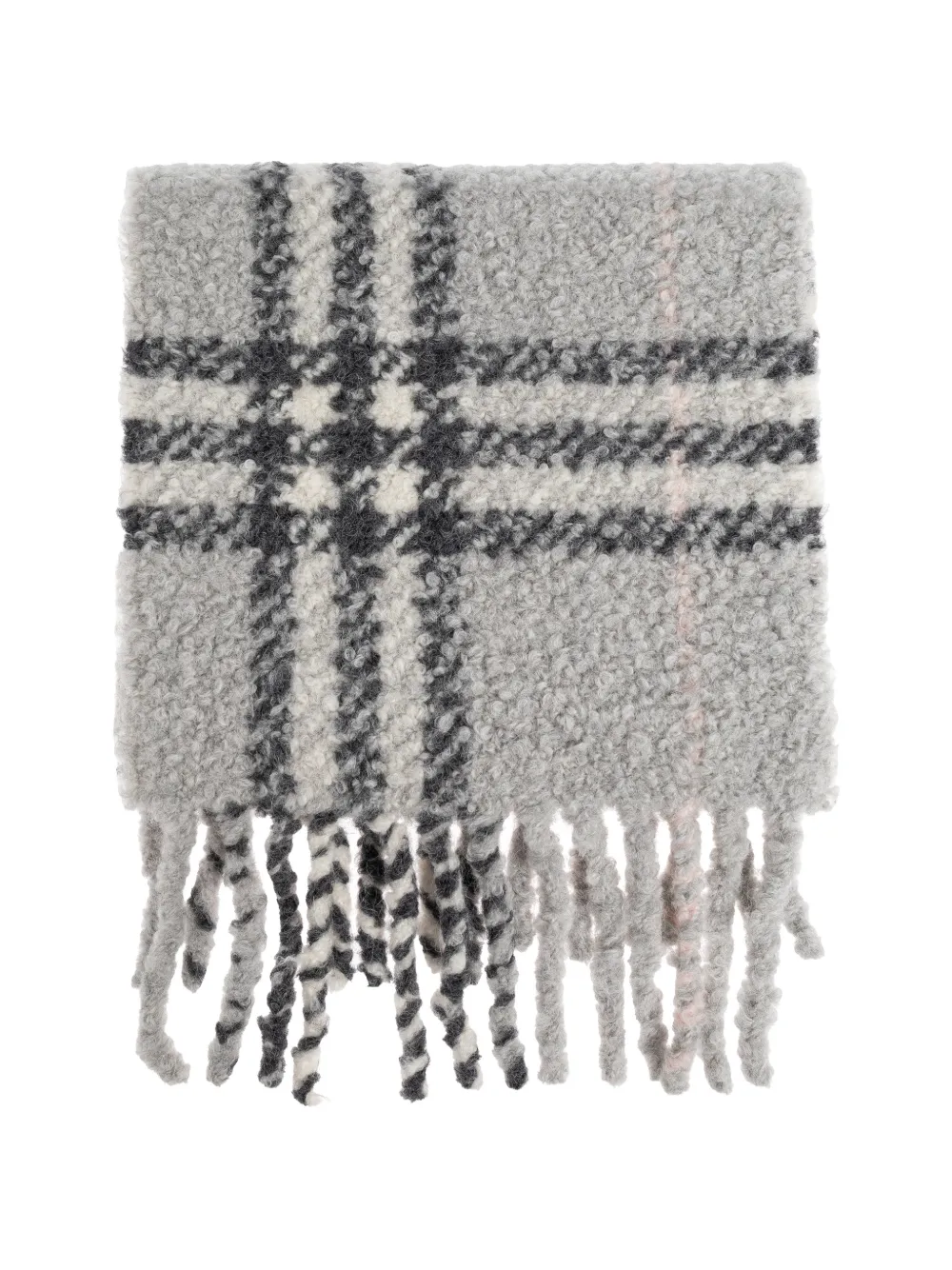 Burberry fringed scarf - Grigio