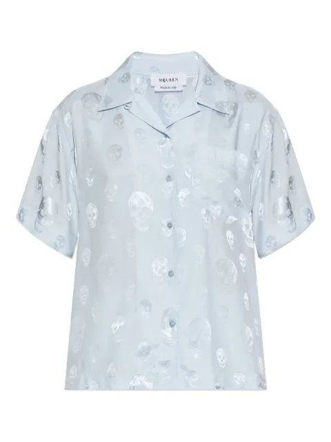 Alexander McQueen skull-print button shirt