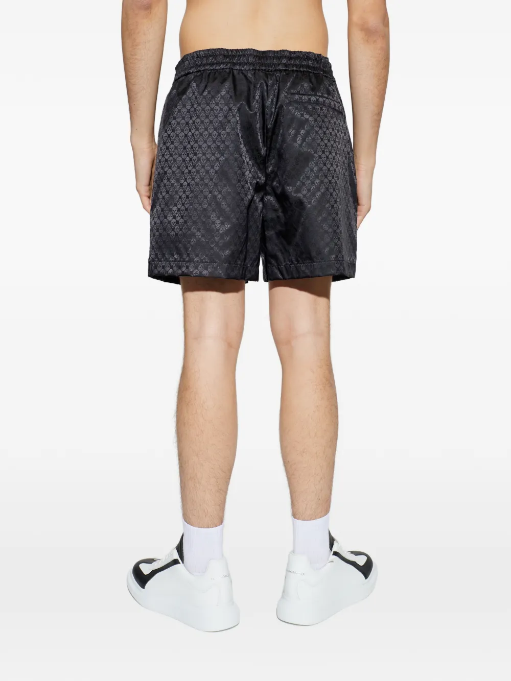 Alexander McQueen Shorts met doodskoppatroon Zwart