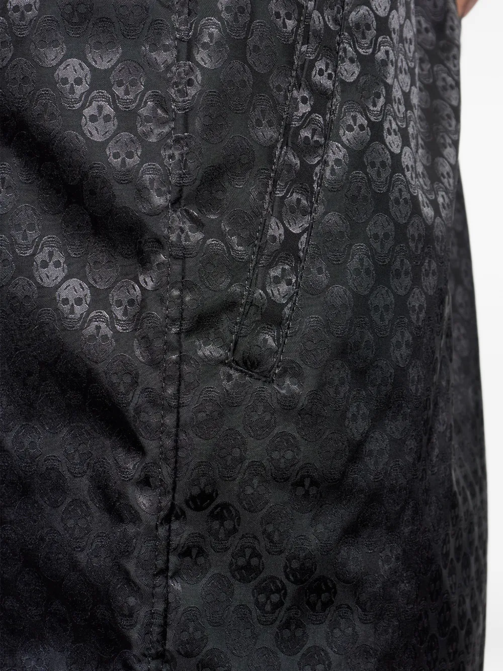 Alexander McQueen Shorts met doodskoppatroon Zwart