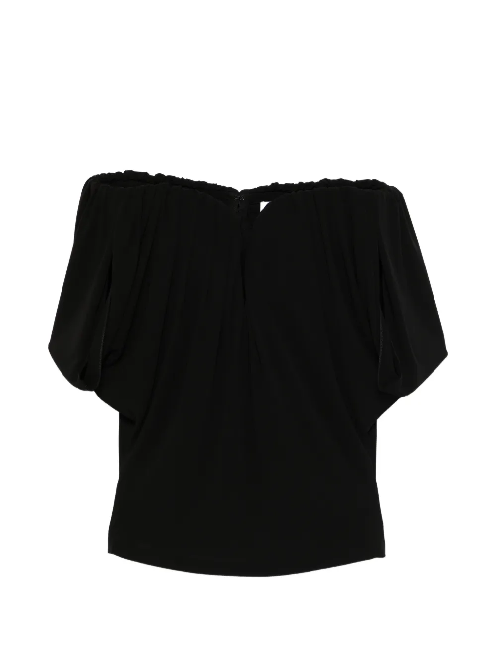 Stella McCartney Top con arricciatura - Nero
