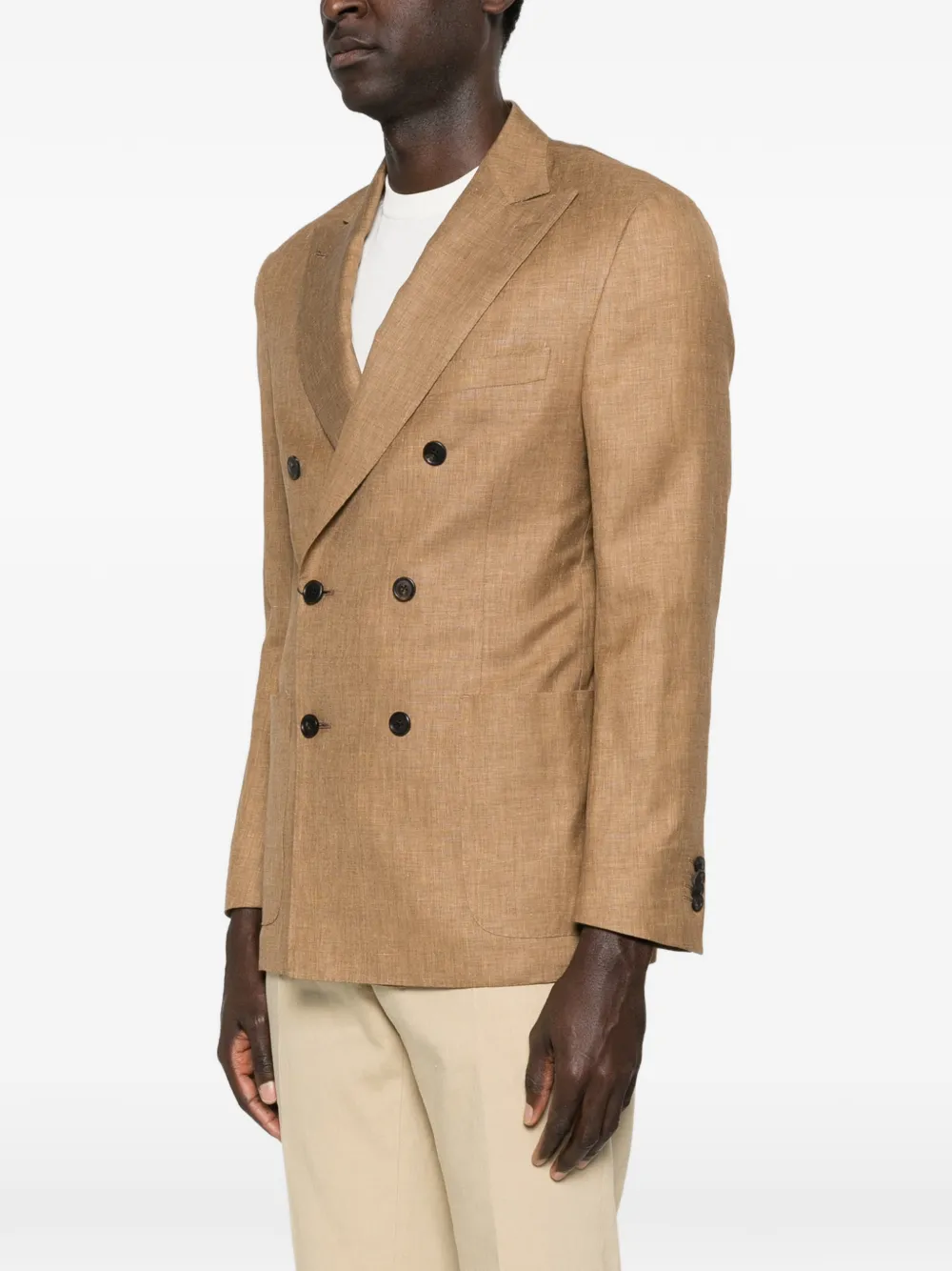  Corneliani Double-breasted Jacket - Brown 