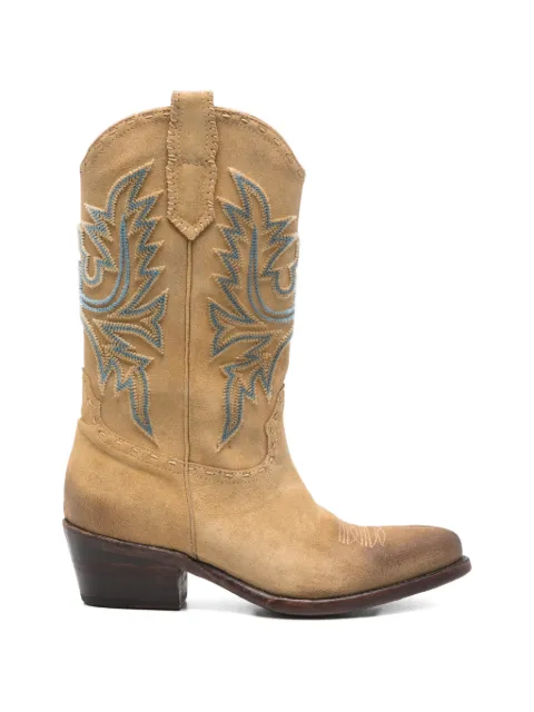 Damy Leonplus embroidery cowboy boots