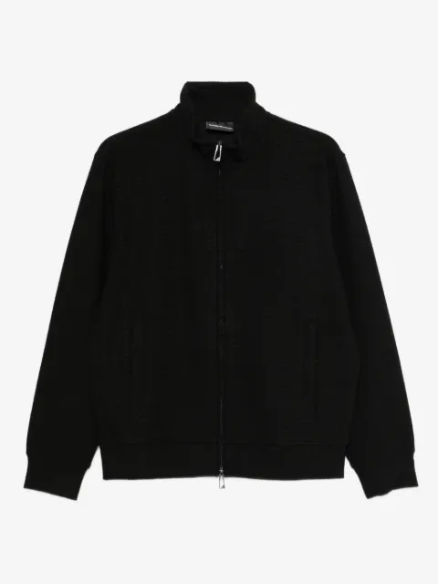 Emporio Armani textured zip-up sweatshirt