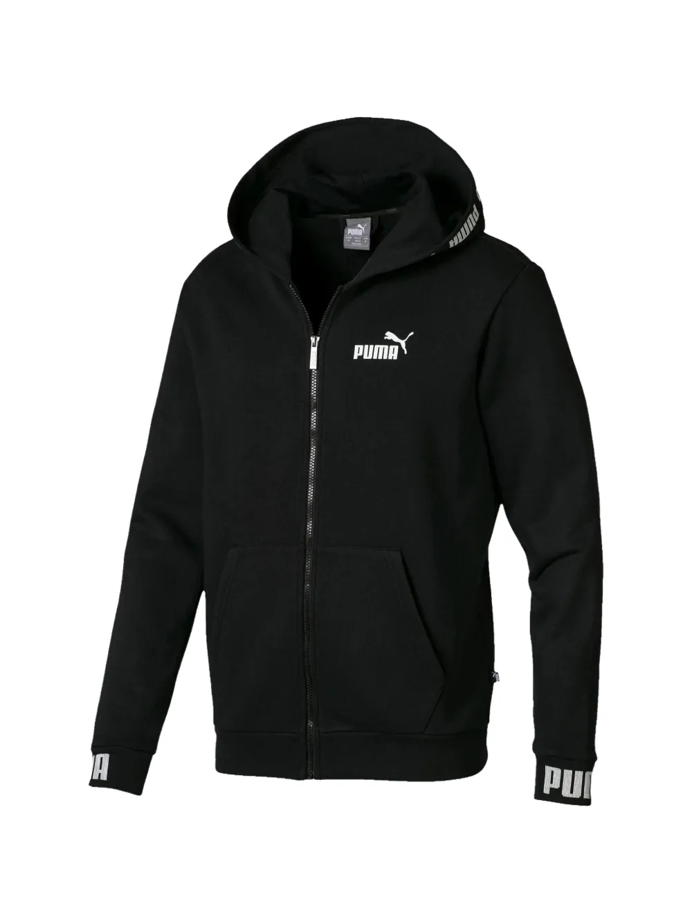 PUMA Felpa con cappuccio e logo - Nero