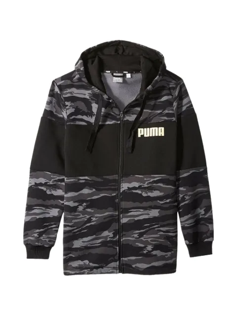 PUMA camouflage-print full-zip hoodie
