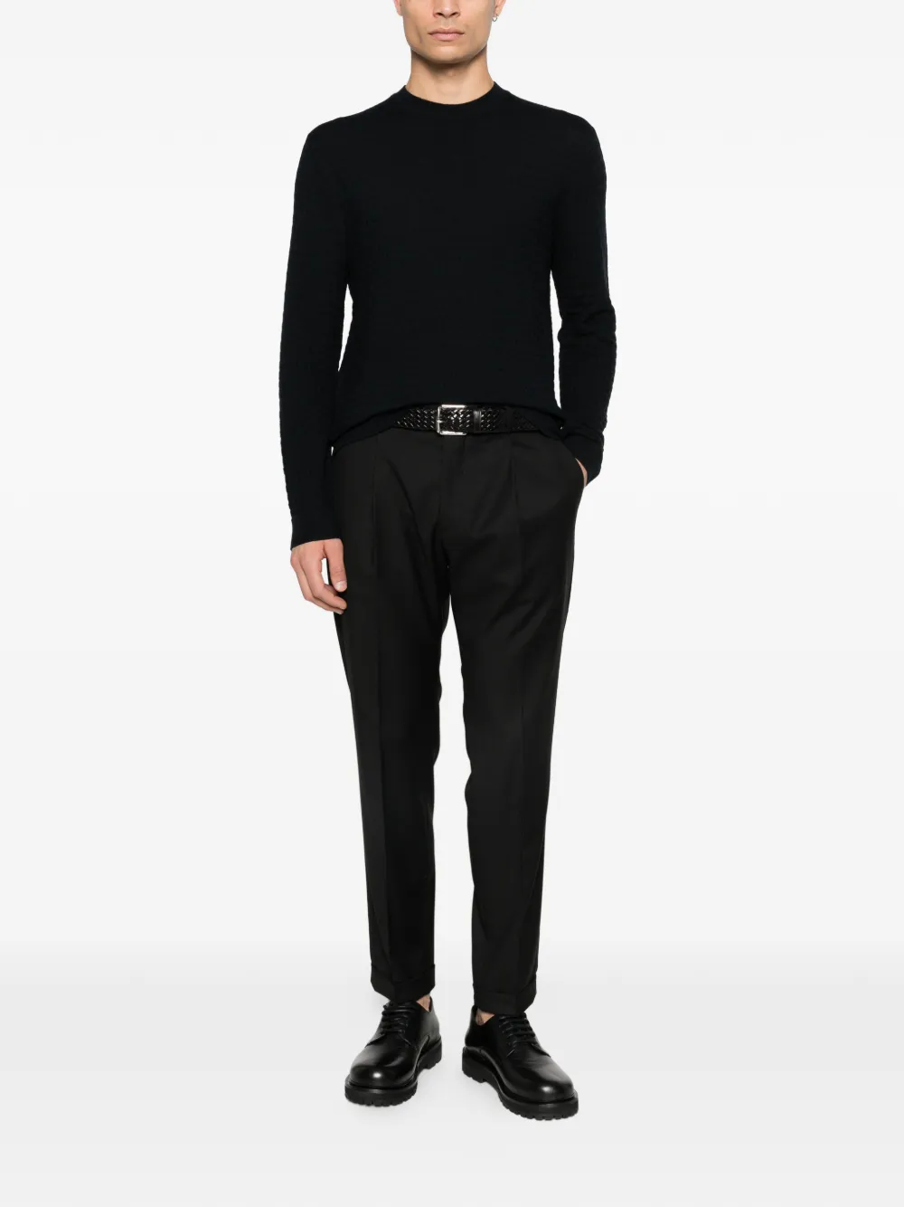 Emporio Armani logo-embossed top - Blauw