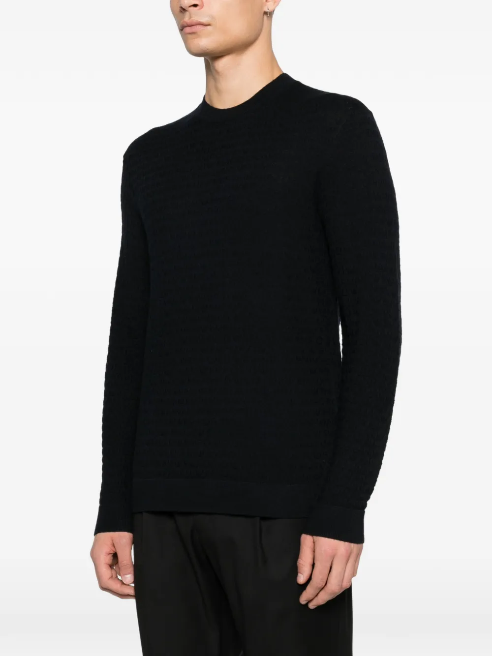 Emporio Armani Top met logo-reliëf Blauw