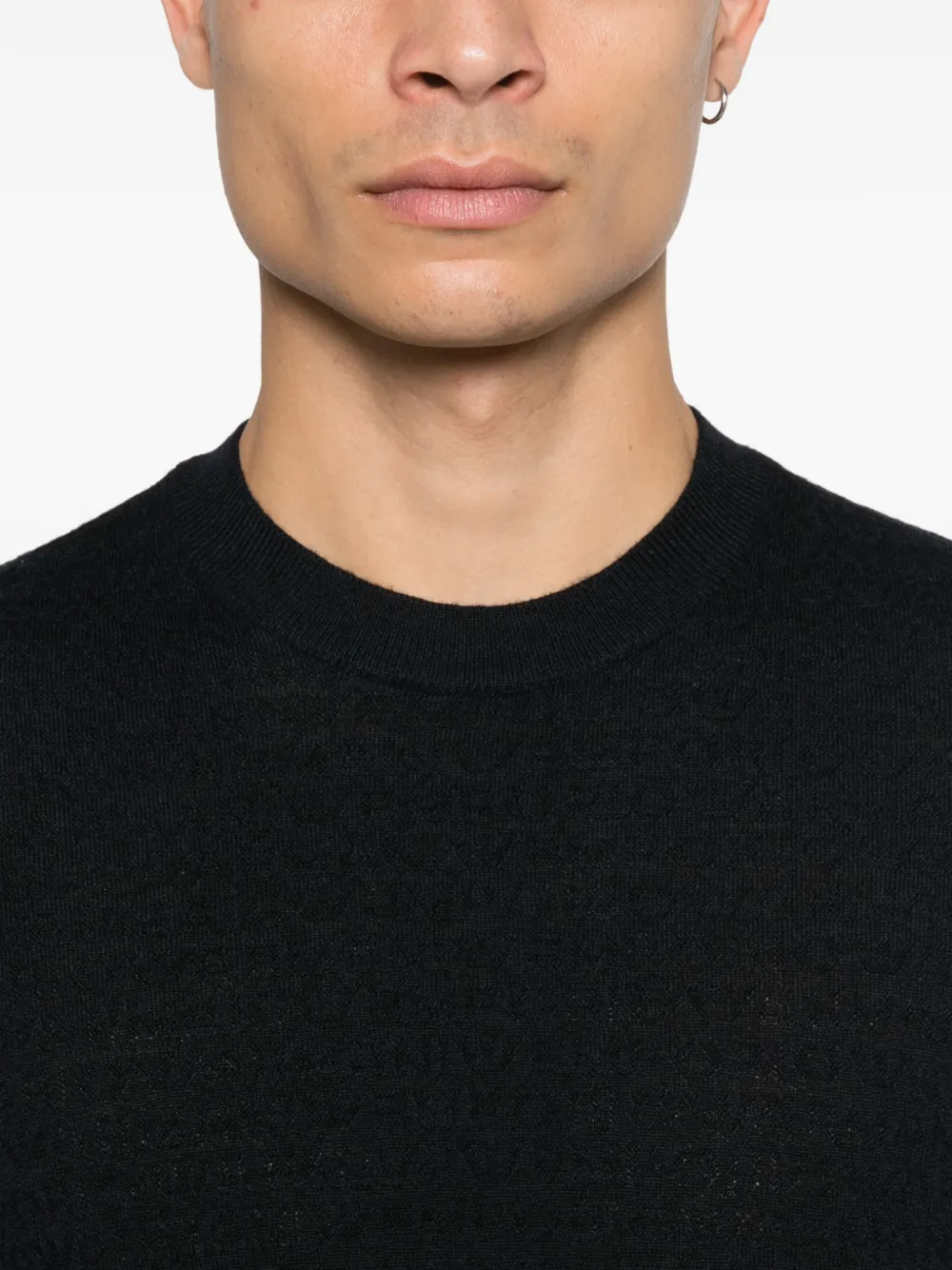 Emporio Armani Top met logo-reliëf Blauw