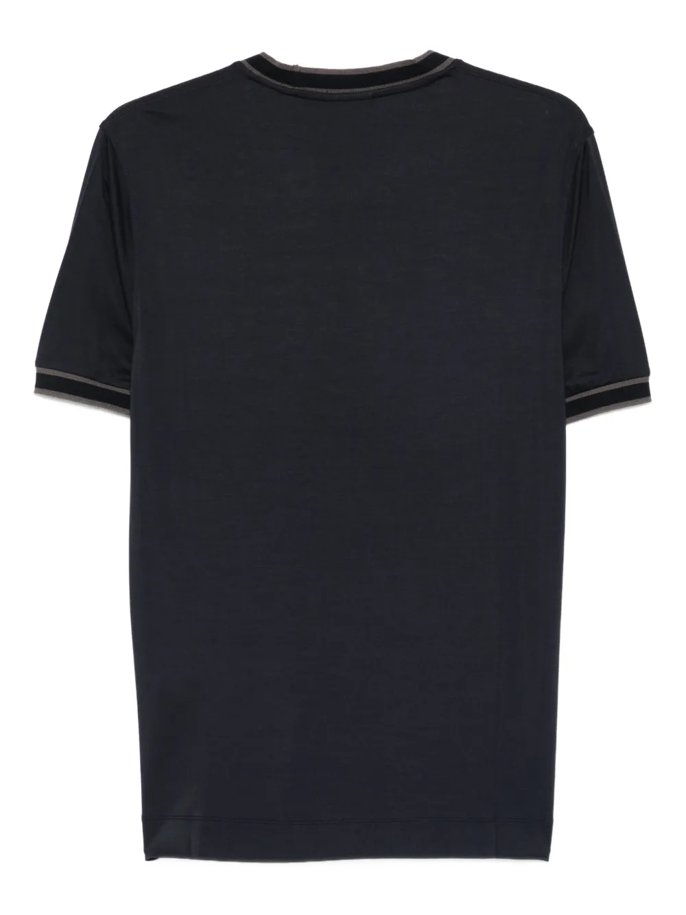 Emporio Armani T-shirt met geribbelde afwerking - Blauw