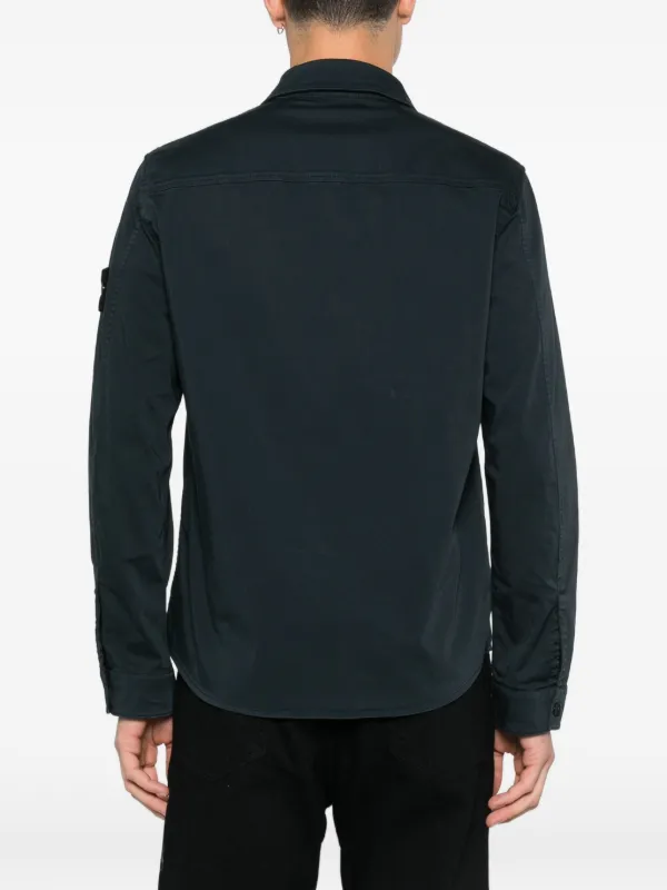 Stone Island ジップポケット オーバーシャツ | ブルー | FARFETCH JP