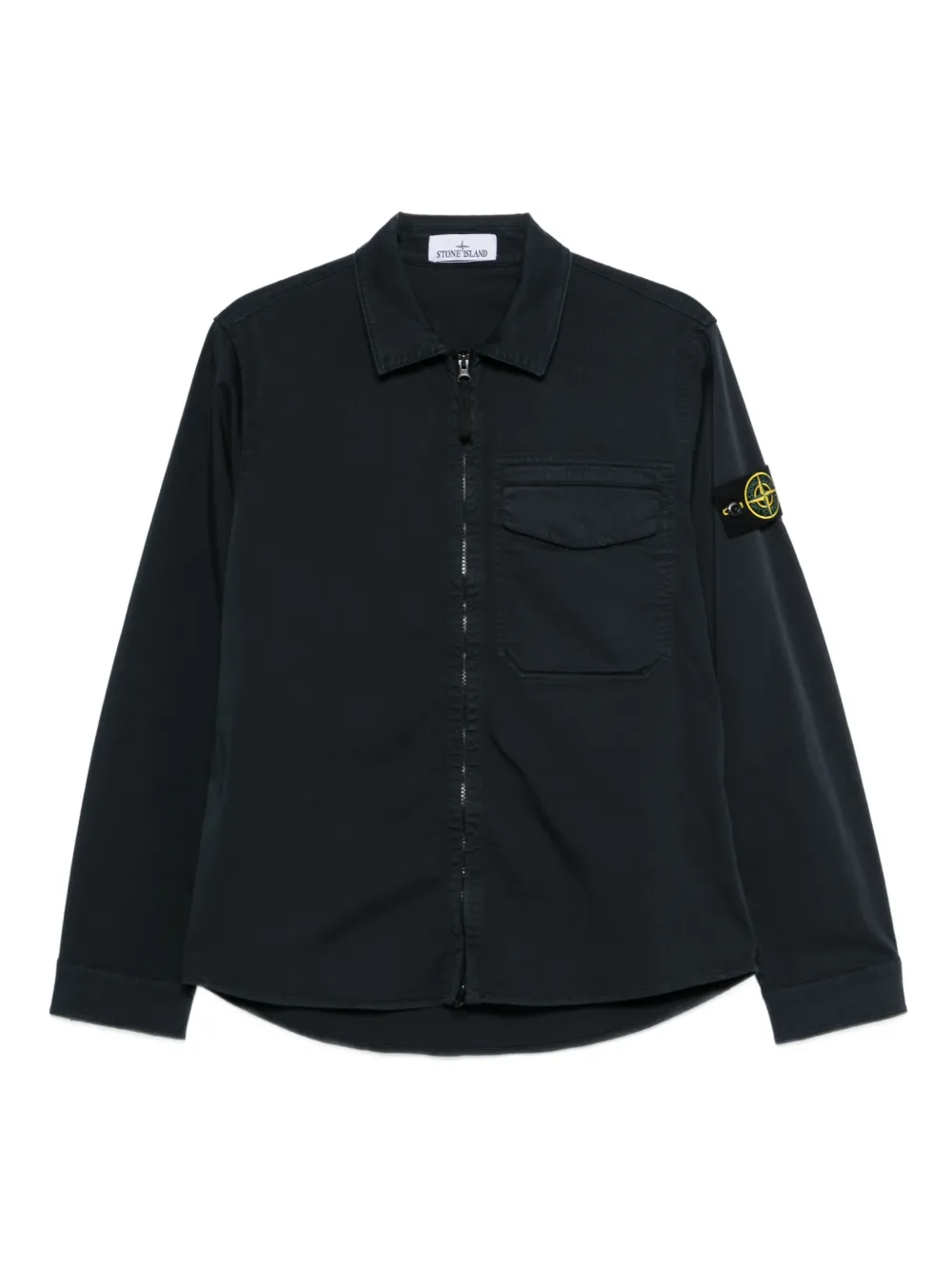 Stone Island zip pocket overshirt - Blu