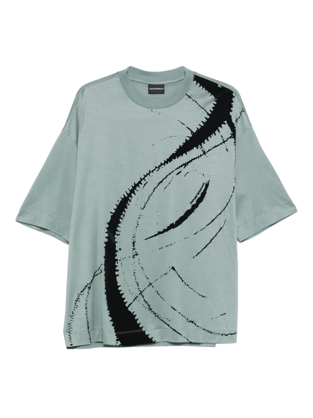 Emporio Armani T-Shirt mit grafischem Print - Grün