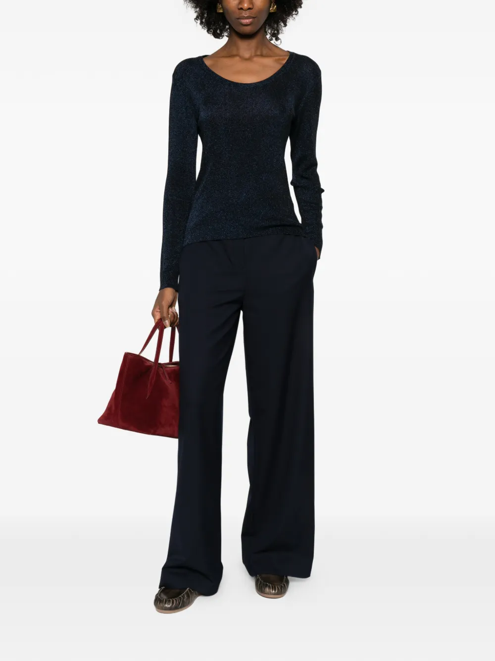 Fabiana Filippi Top met lange mouwen Blauw
