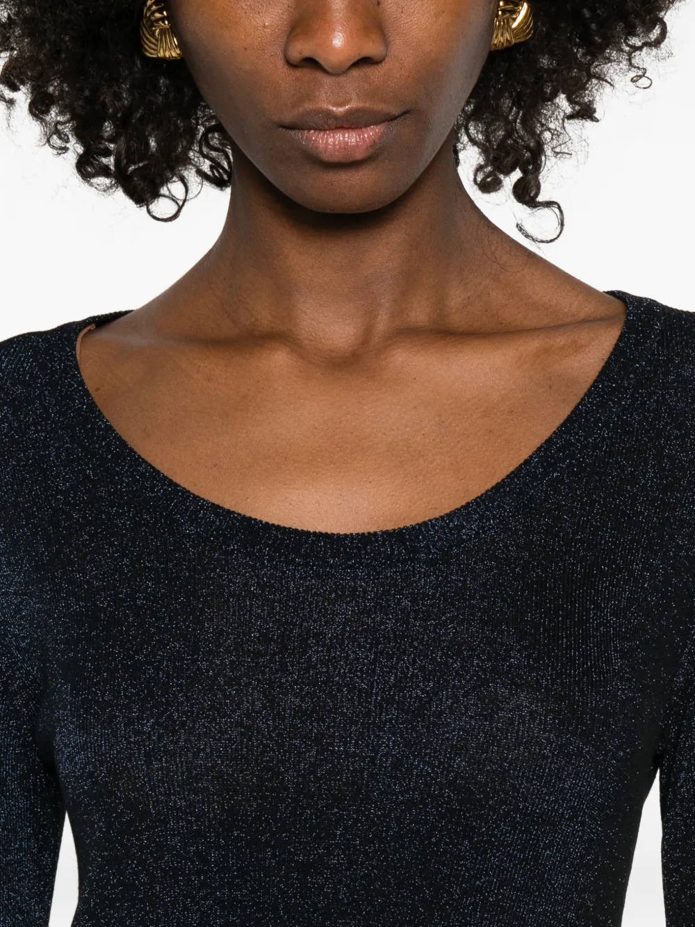 Fabiana Filippi Top met lange mouwen Blauw