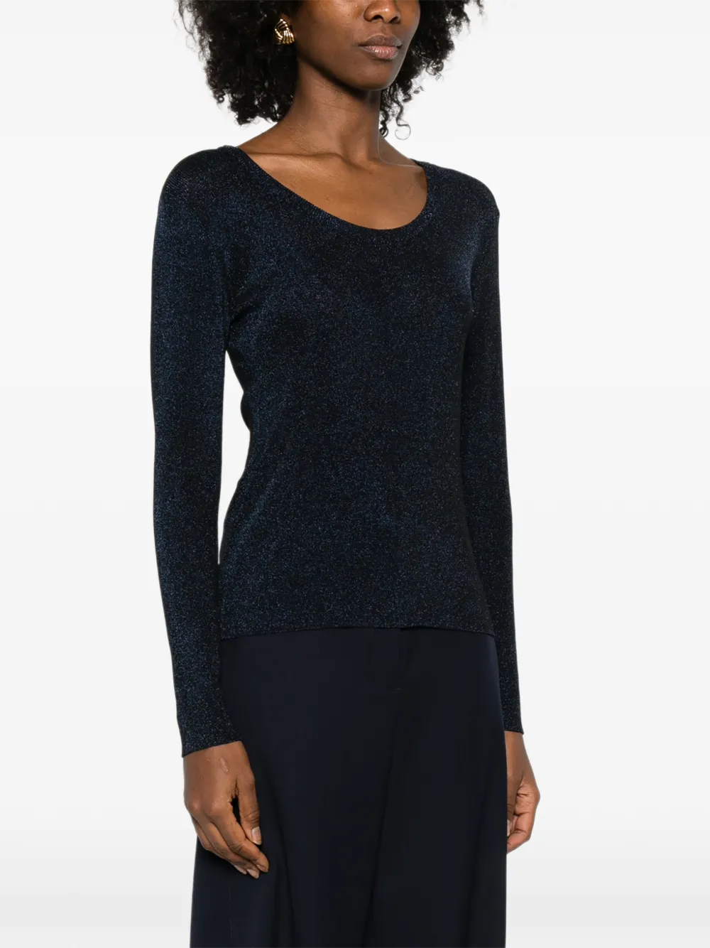 Fabiana Filippi Top met lange mouwen Blauw