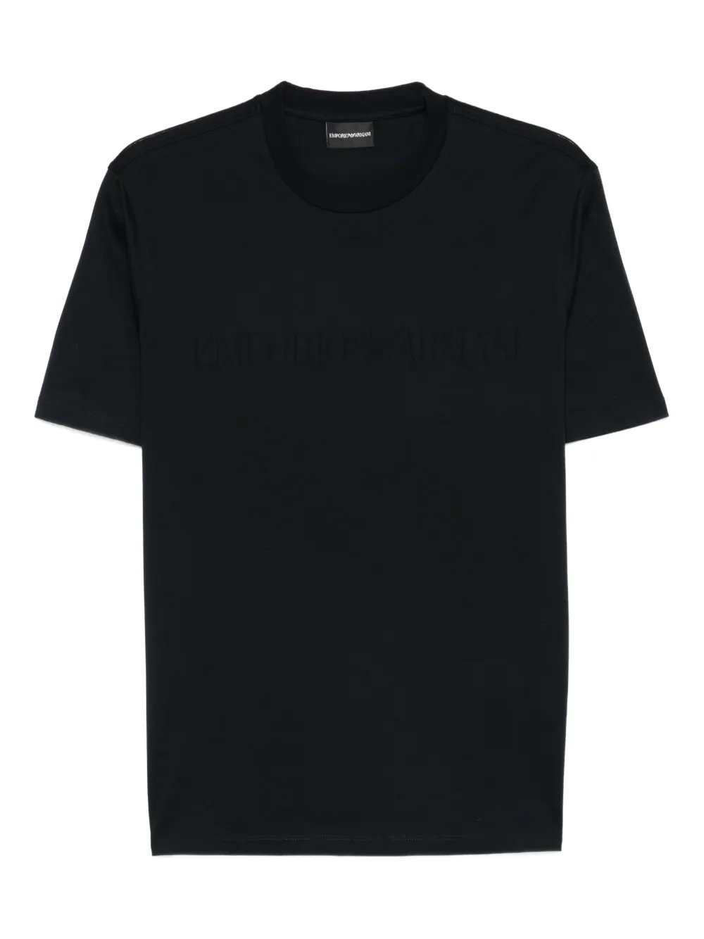 Emporio Armani T-shirt girocollo goffrata - Blu