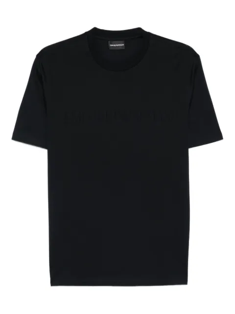 Emporio Armani embossed crew-neck T-shirt