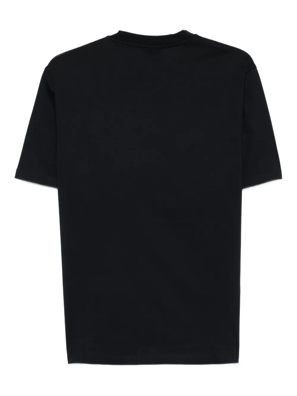 Emporio Armani T-shirt met ronde hals en reliëf Zwart
