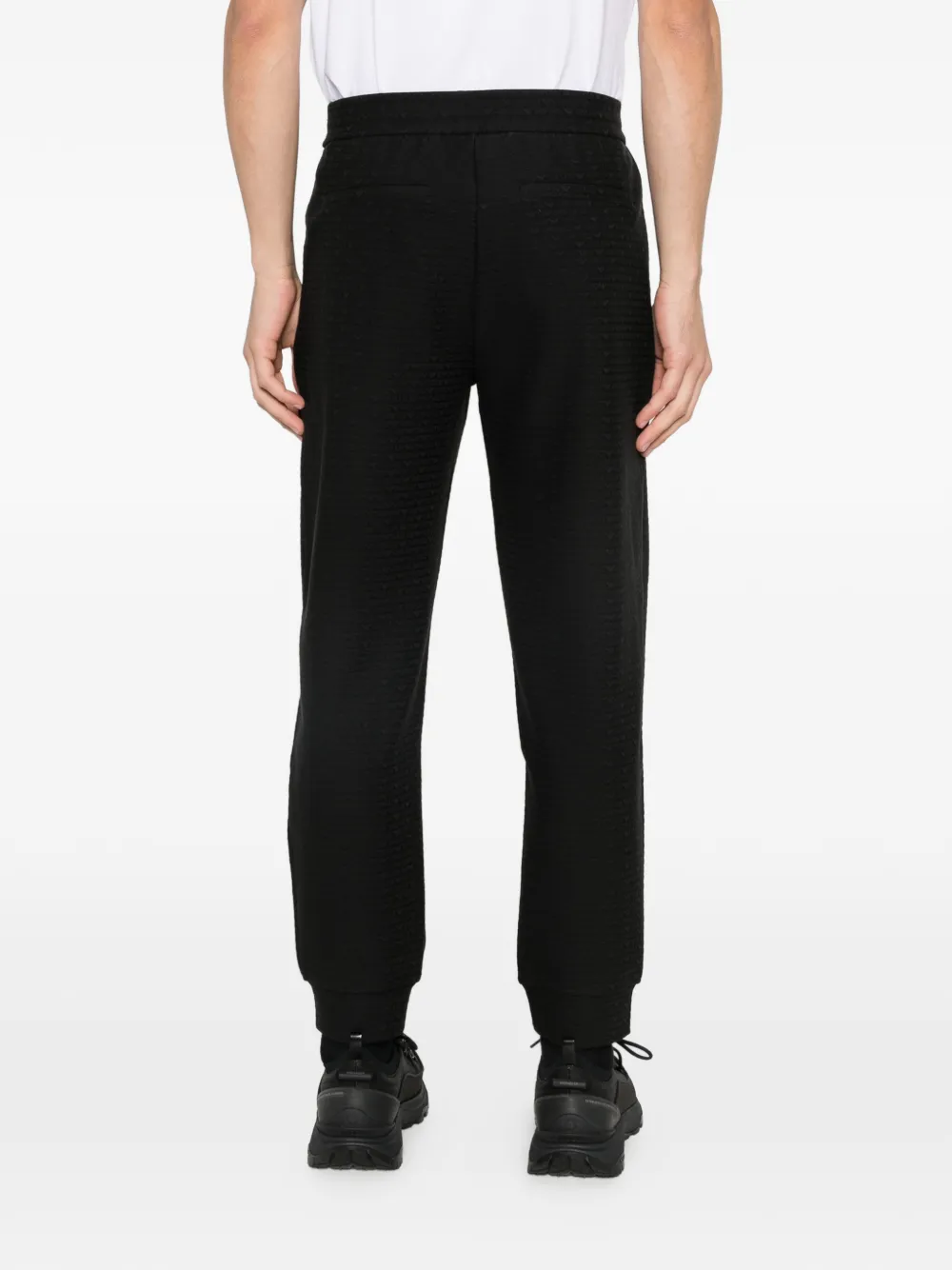 Emporio Armani Trainingsbroek met textuur Zwart