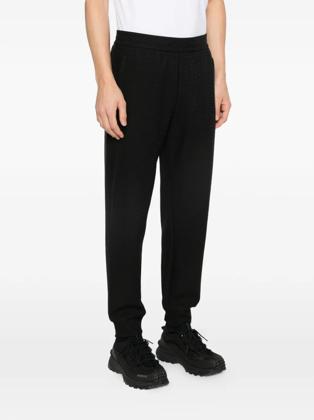 Emporio Armani Trainingsbroek met textuur Zwart