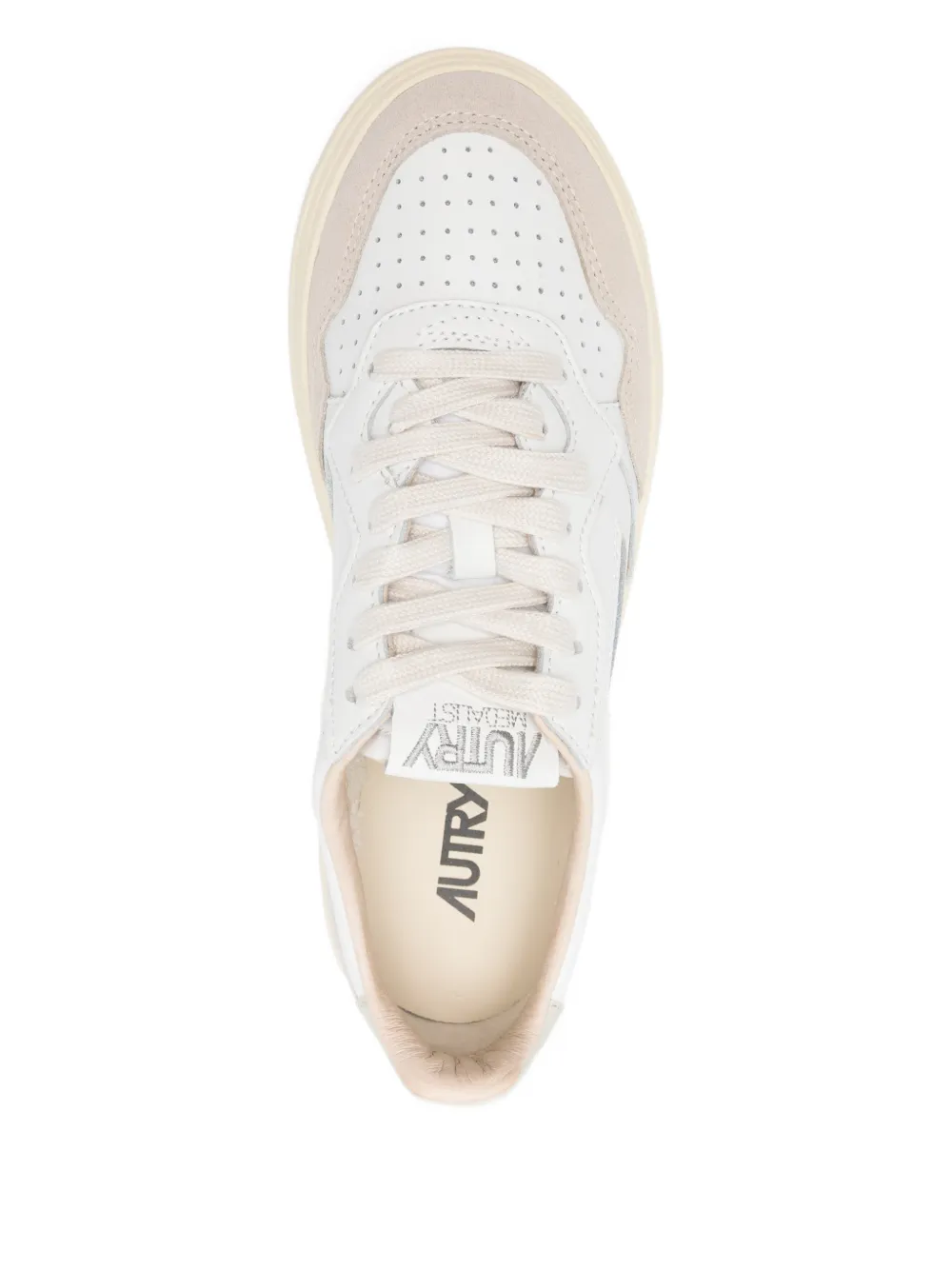 Autry Medalist geperforeerde sneakers Beige