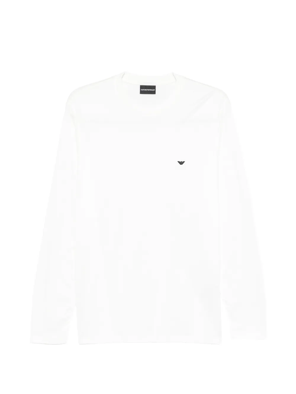Emporio Armani T-shirt a maniche lunghe con logo - Bianco