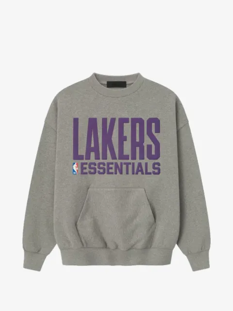 FEAR OF GOD ESSENTIALS lakers sports fit crewneck sweatshirt