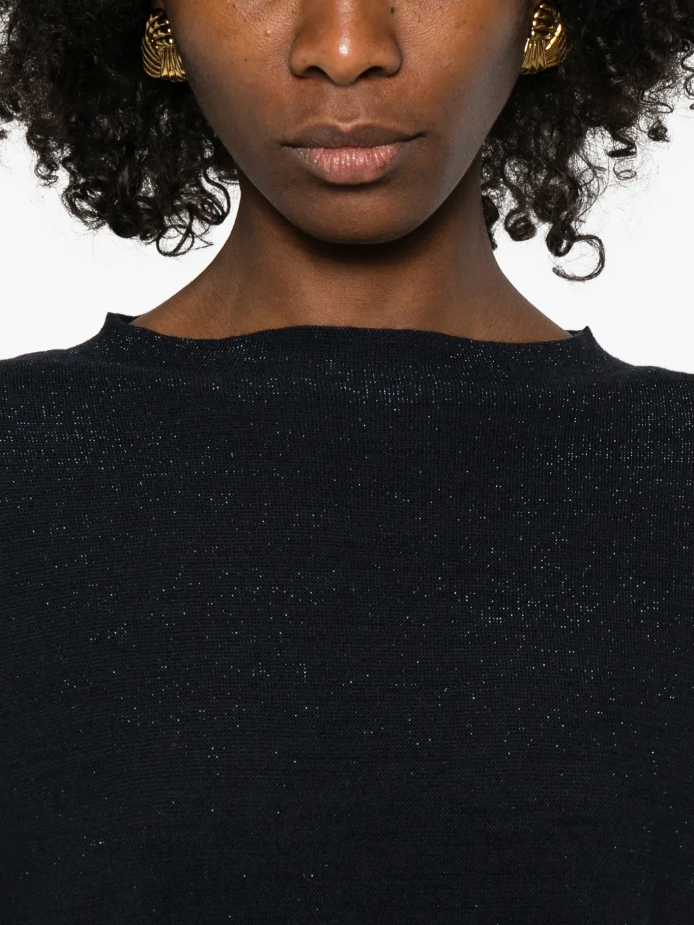 Fabiana Filippi Gebreid T-shirt Blauw