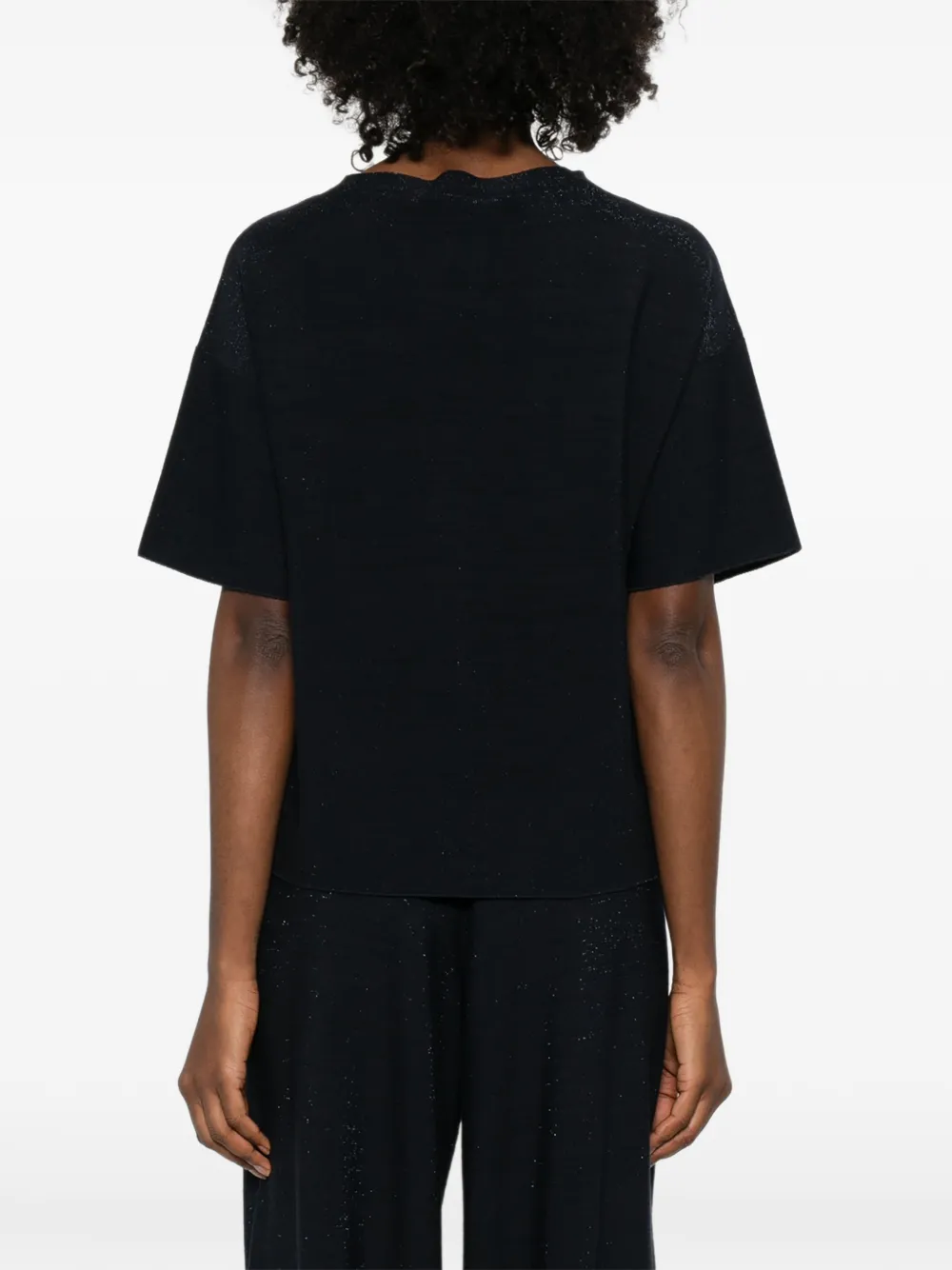 Fabiana Filippi Gebreid T-shirt Blauw