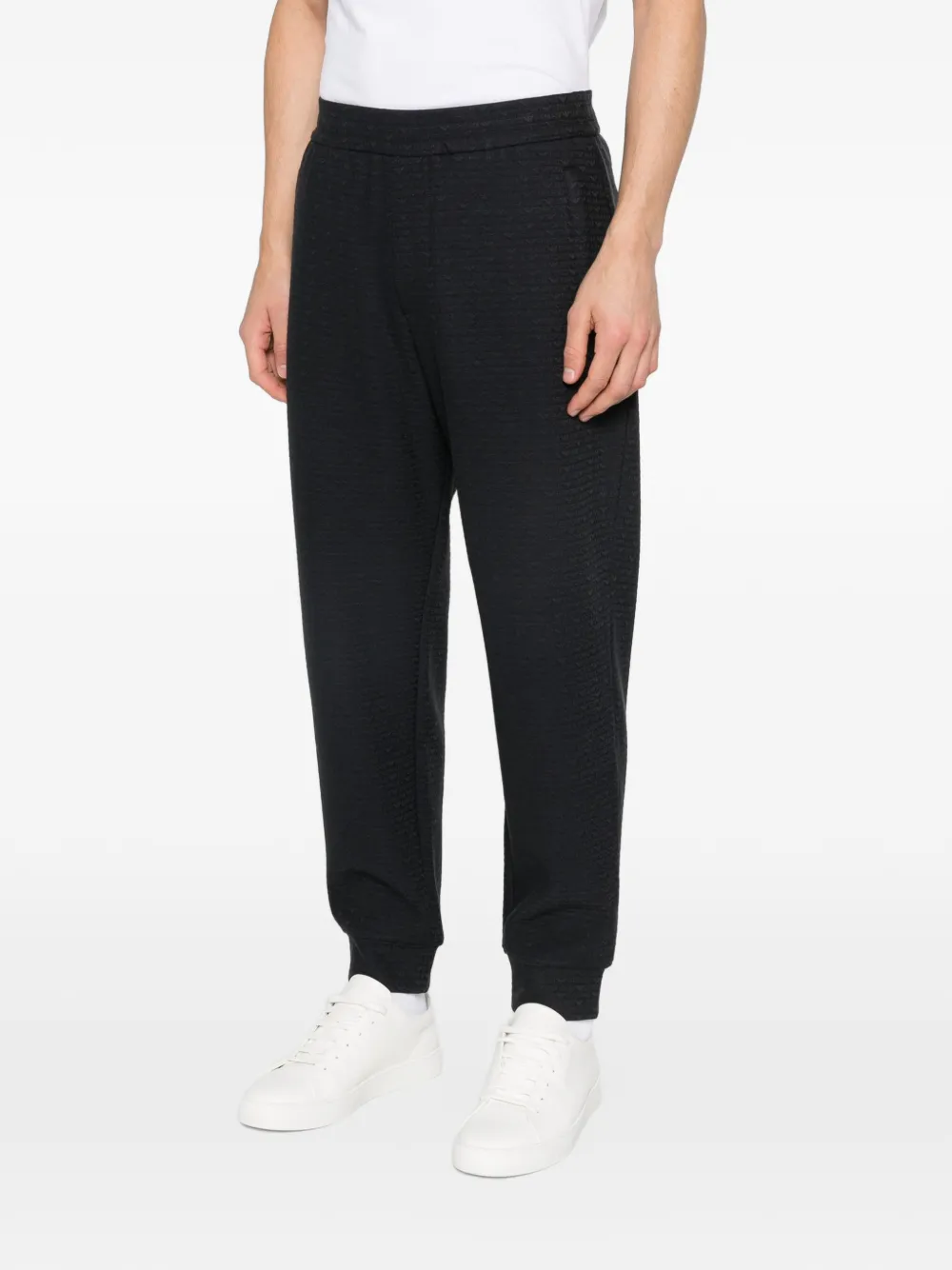Emporio Armani Trainingsbroek met reliëf Blauw