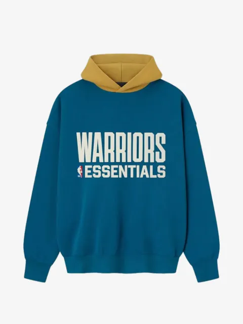 FEAR OF GOD ESSENTIALS x NBA Golden State Warriors colourblock hoodie