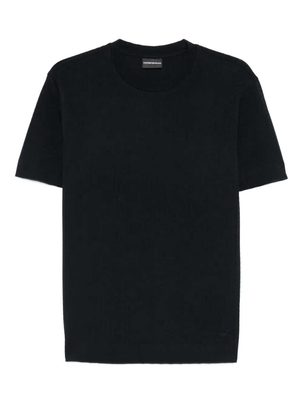 Emporio Armani textured T-shirt - Nero