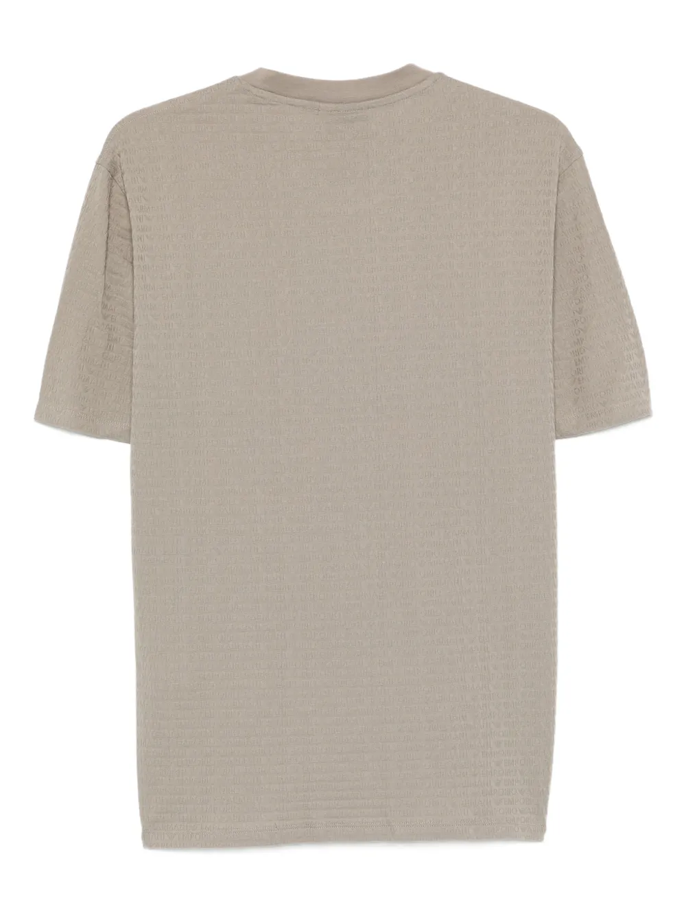 Emporio Armani Getextureerd T-shirt Grijs