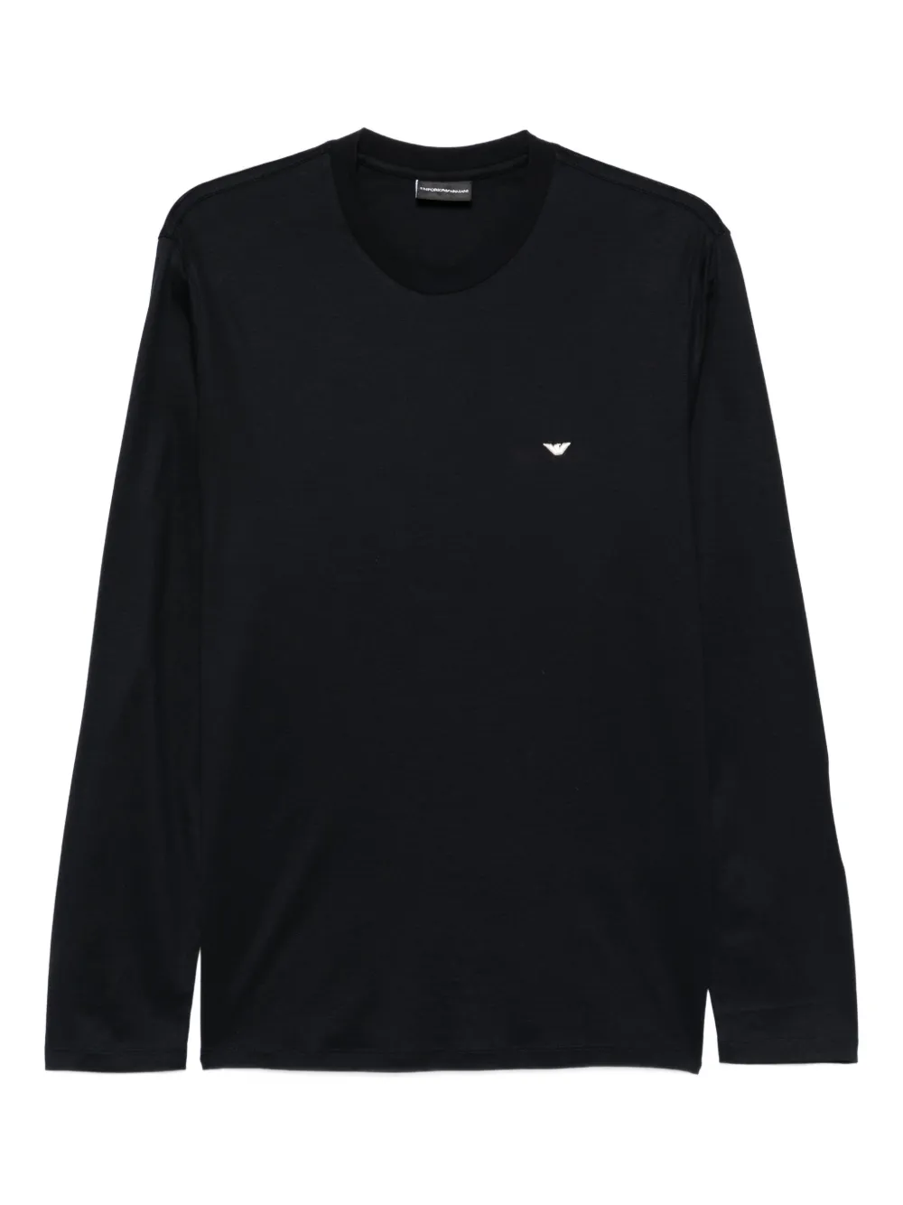 Emporio Armani logo long-sleeve T-shirt – Blue