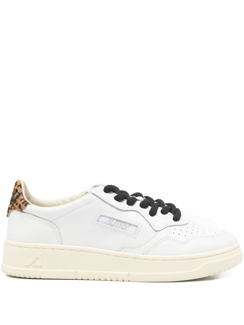 Autry Medalist leopard-print lace-up sneakers - Weiß