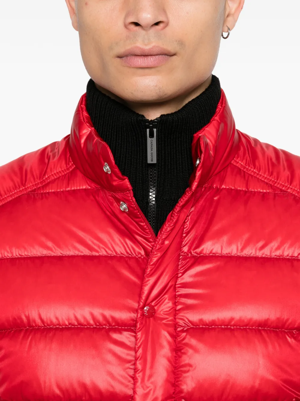 Moncler Selves gewatteerd jack Rood