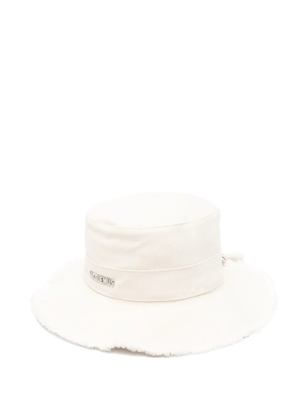Jacquemus Le Bob Artichaut frayed logo bucket hat - Toni neutri