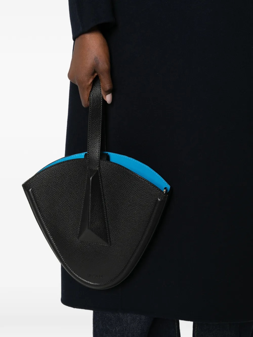 Di Gaia La T&ecirc;te leather tote bag - Zwart