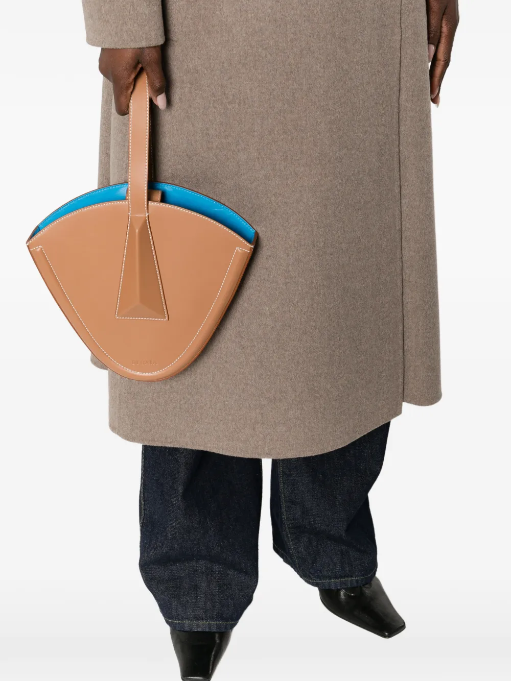 Di Gaia La T&ecirc;te leather tote bag - Bruin